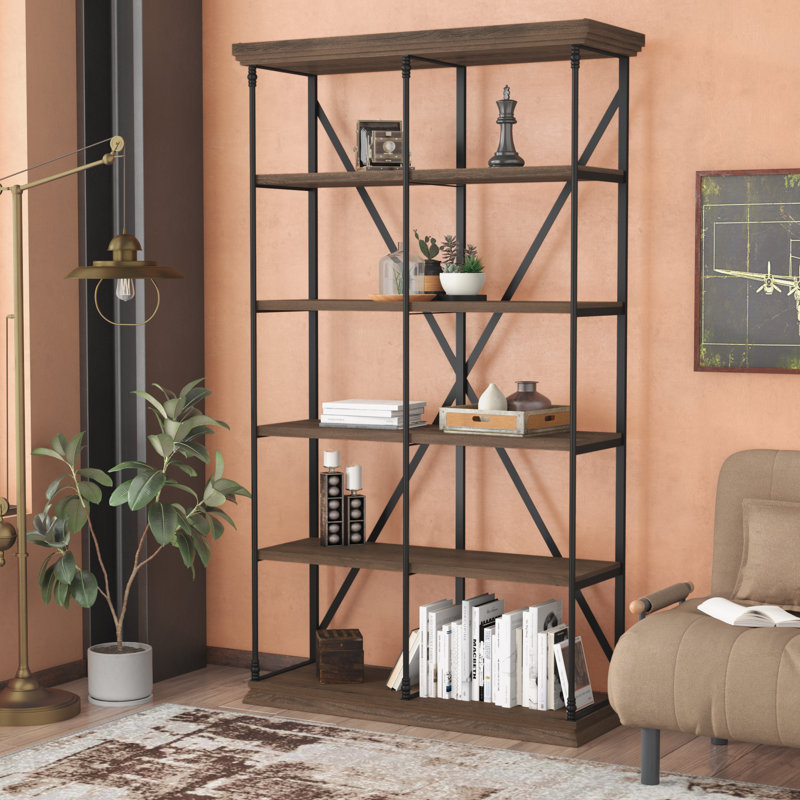 Trent Austin Design Bookcase The industrial brookshire 5 shelf bookcase